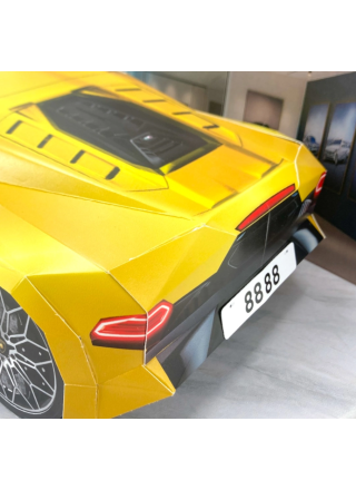 紙紮汽車 藍寶堅尼情境組 - 黃