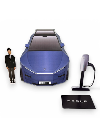 紙紮汽車 特斯拉 Tesla Model Y -冰荷藍