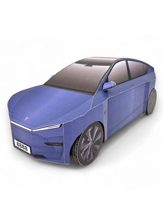 紙紮汽車 特斯拉 Tesla Model Y -冰荷藍