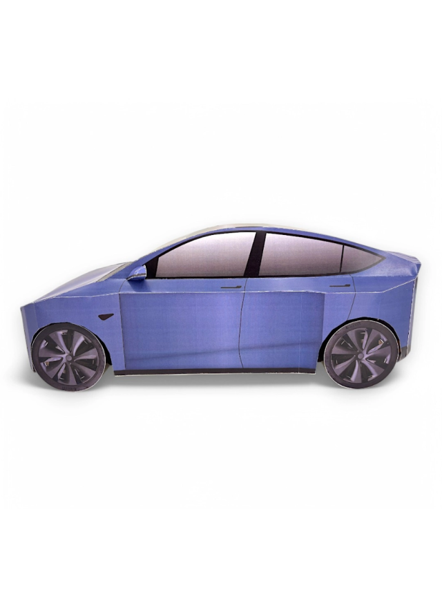 紙紮汽車 特斯拉 Tesla Model Y -冰荷藍