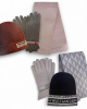 紙紮毛帽圍巾手套組 - 粉色