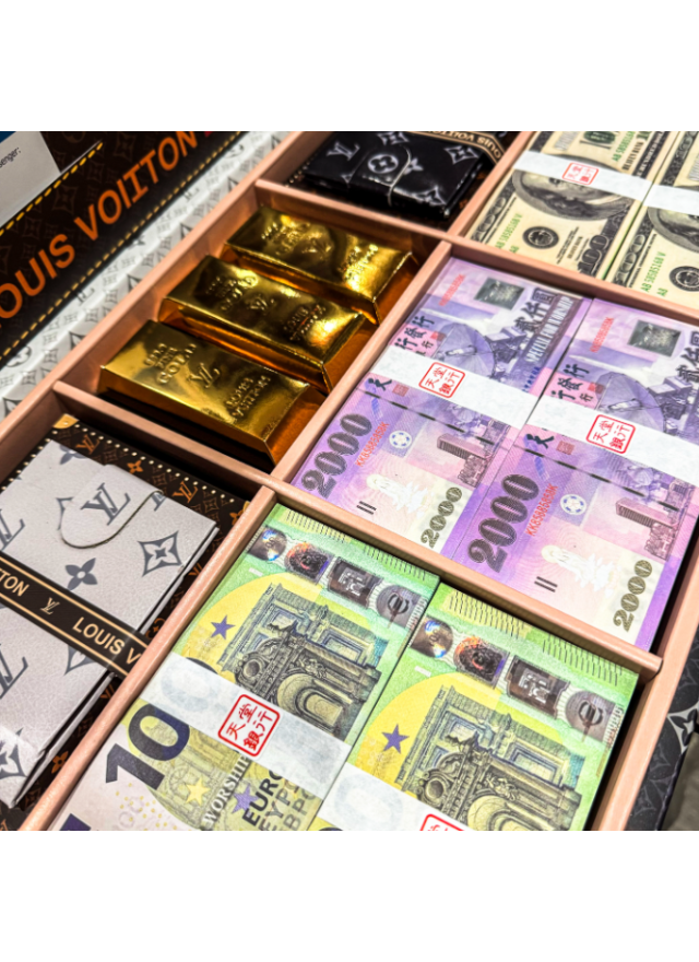 紙紮LV金燦皮箱