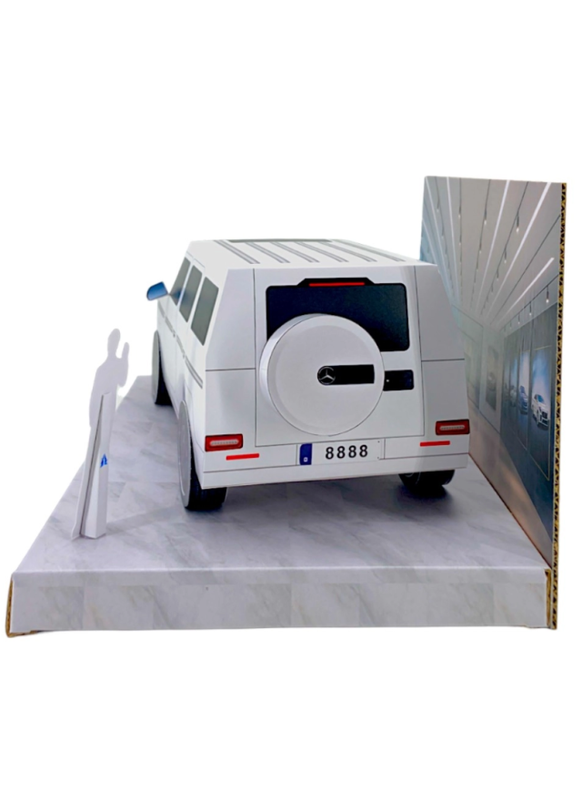 紙紮汽車 賓士G-class情境組 (白)